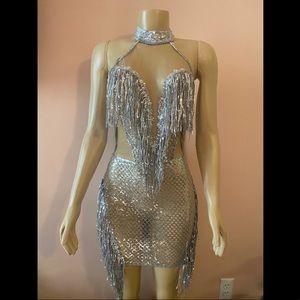 Sequin fringe birthday dress